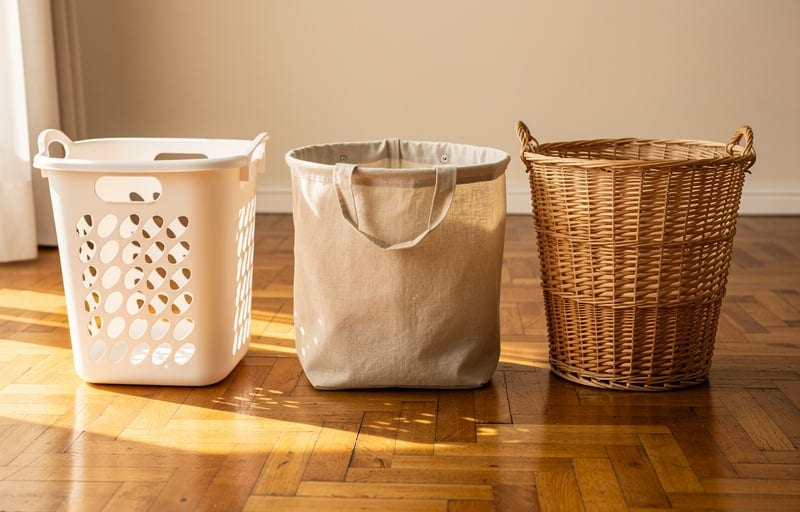 Le panier à linge en tissu : la souplesse comme atout principal